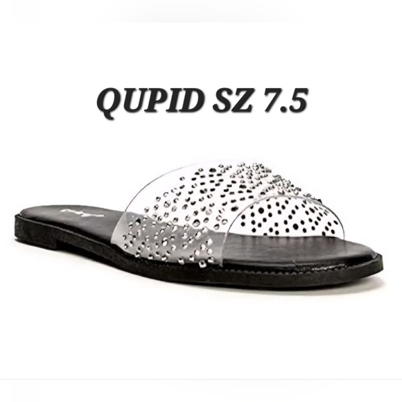 Qupid Shoes - Qupid Rhinestone Embellished Sandals Sz 7.5 NWObox Fits Like Sz 8-9